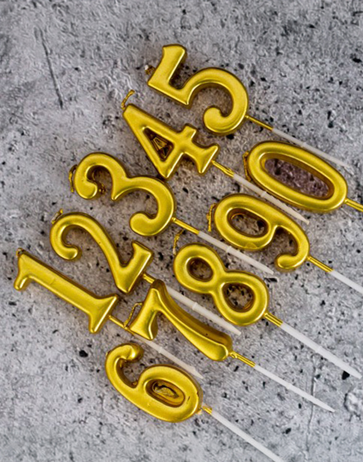 Gold Numbered Candles