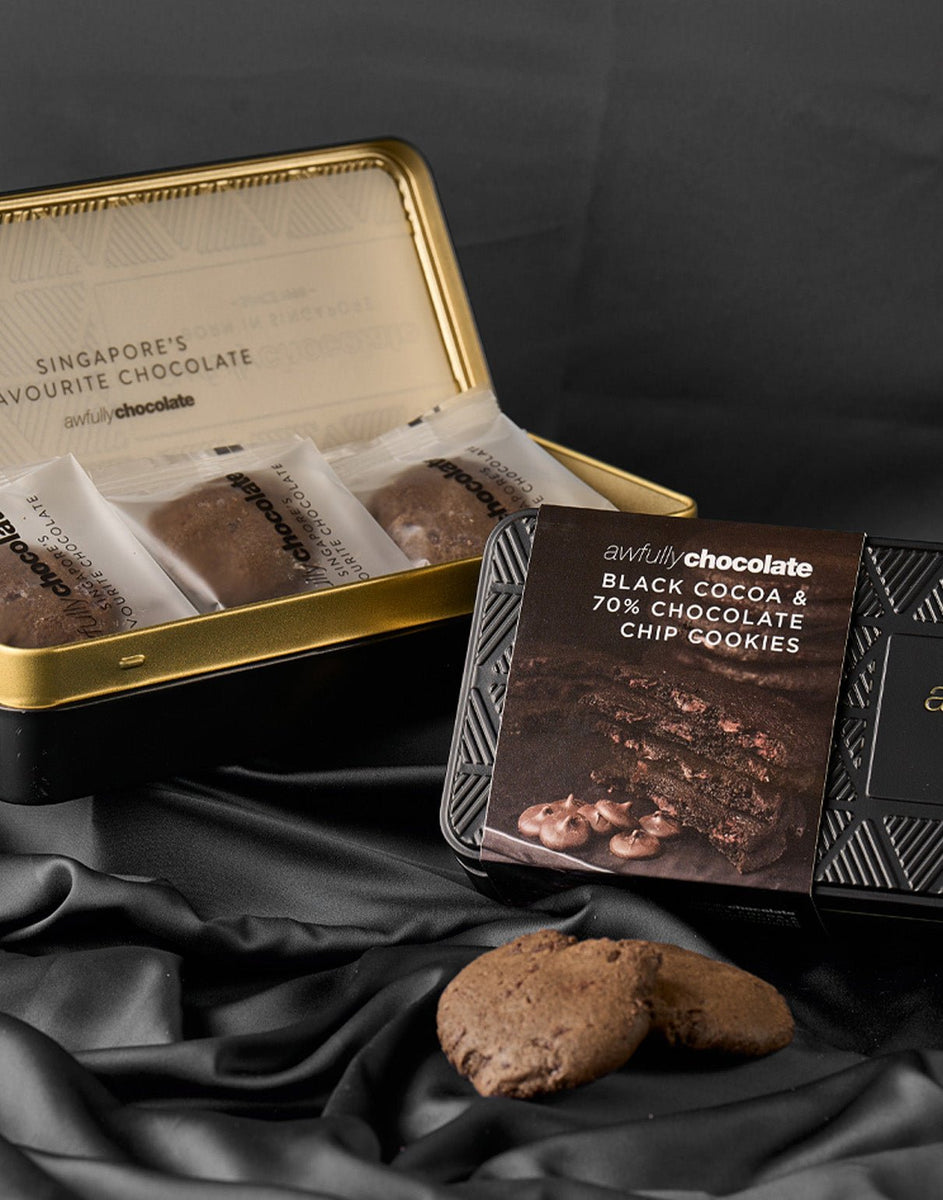 Black Cocoa & 70% Chocolate Chip Cookies – Awfully Chocolate