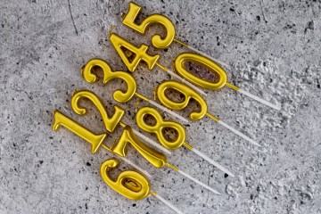 GOLD NUMBERED CANDLES