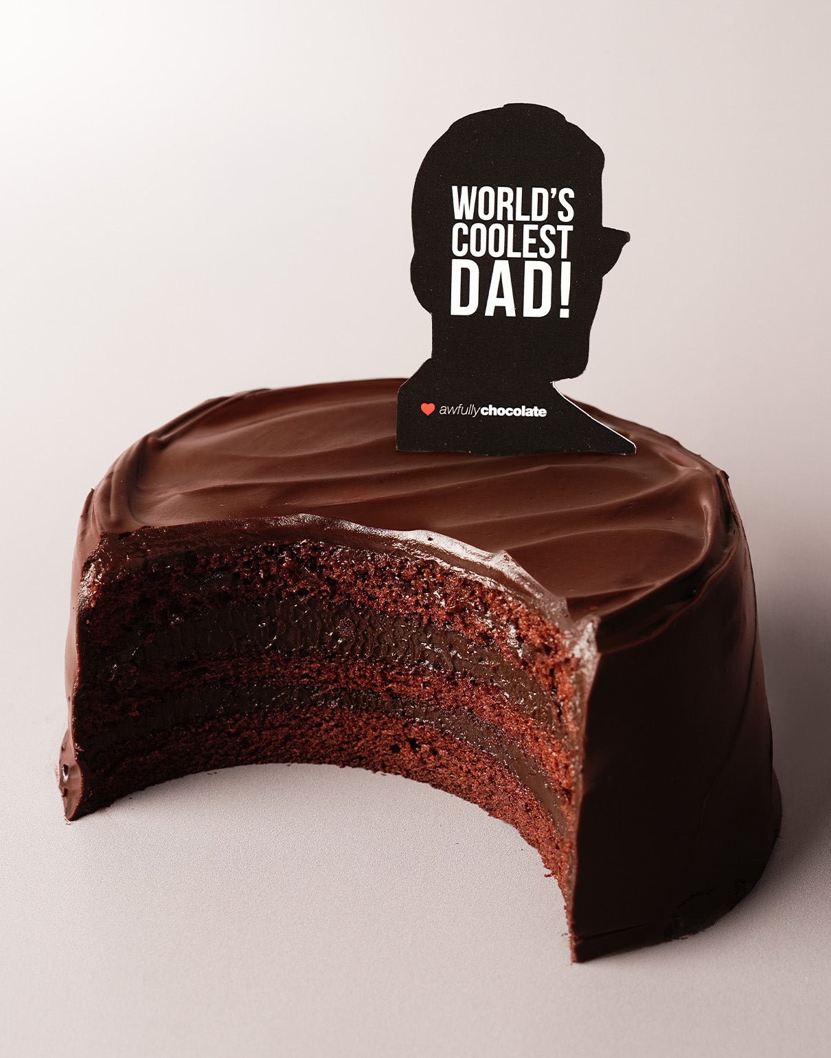 6" Original All Chocolate Cake for Dad - Awfully Chocolate