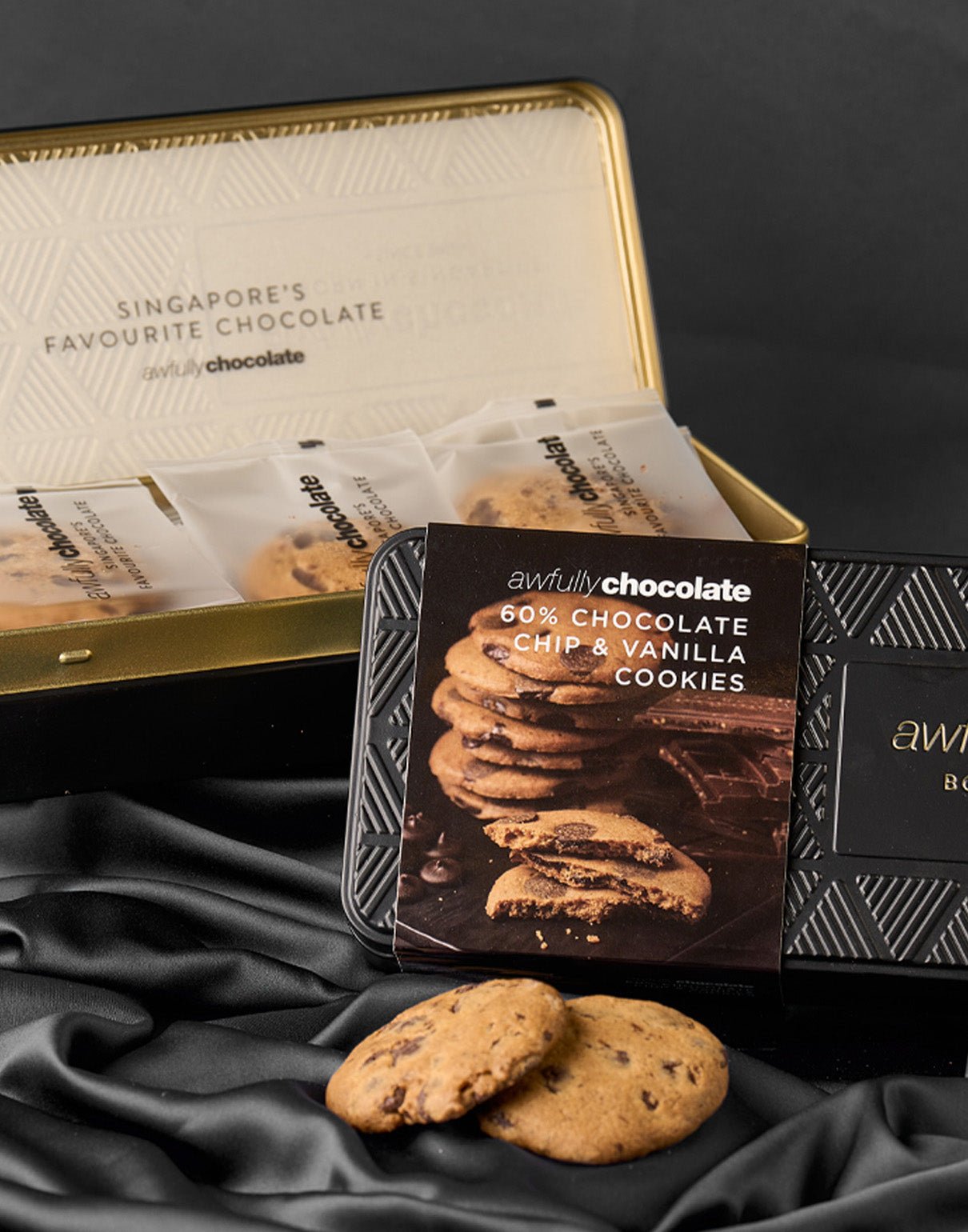 60% Chocolate Chip & Vanilla Cookies - Awfully Chocolate