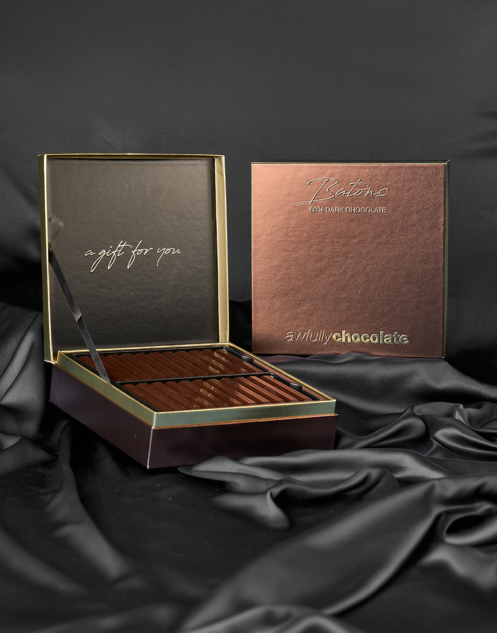 60 dark chocolate batons awfully chocolate