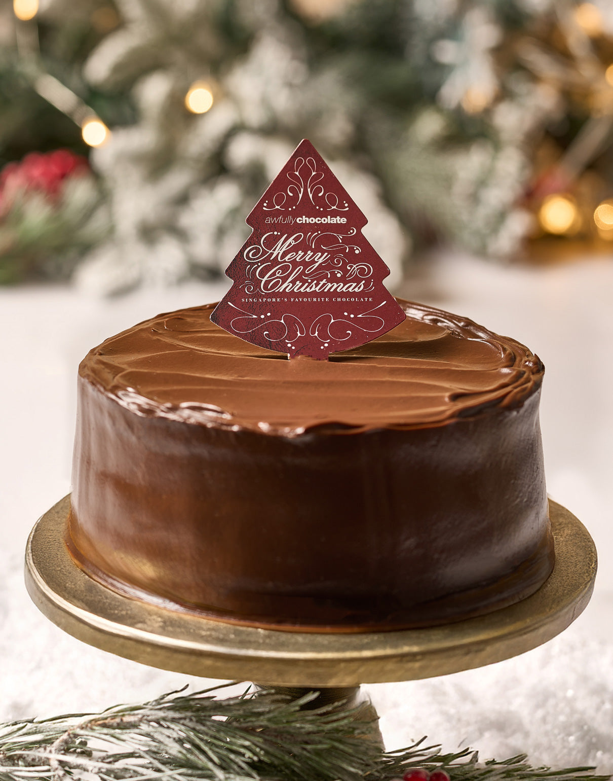 Christmas Chocolate Banana Cake