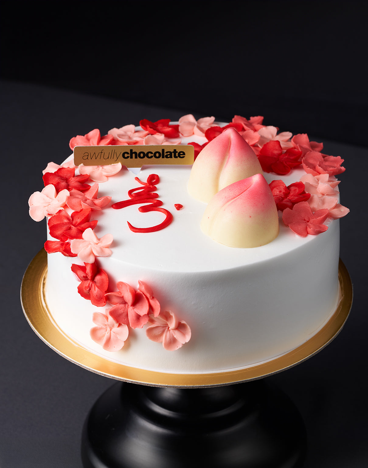 The Auspicious Full Bloom Longevity Cake – Awfully Chocolate