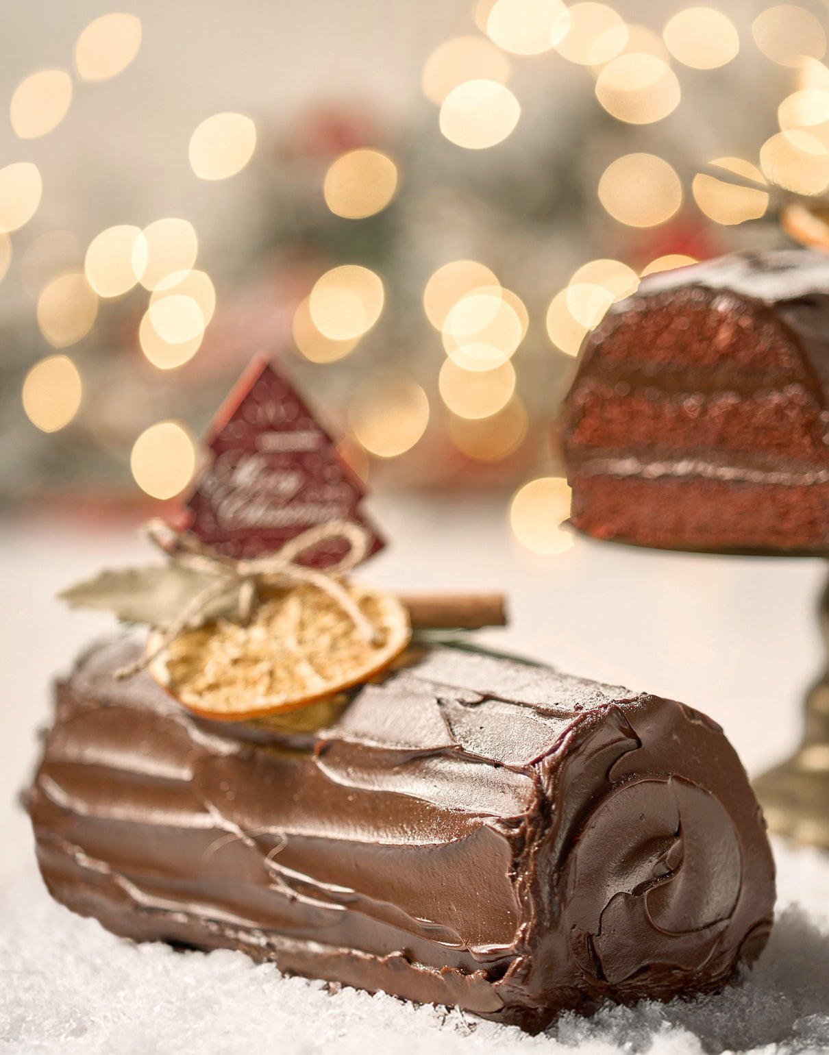 Original All Chocolate Christmas Log Cake