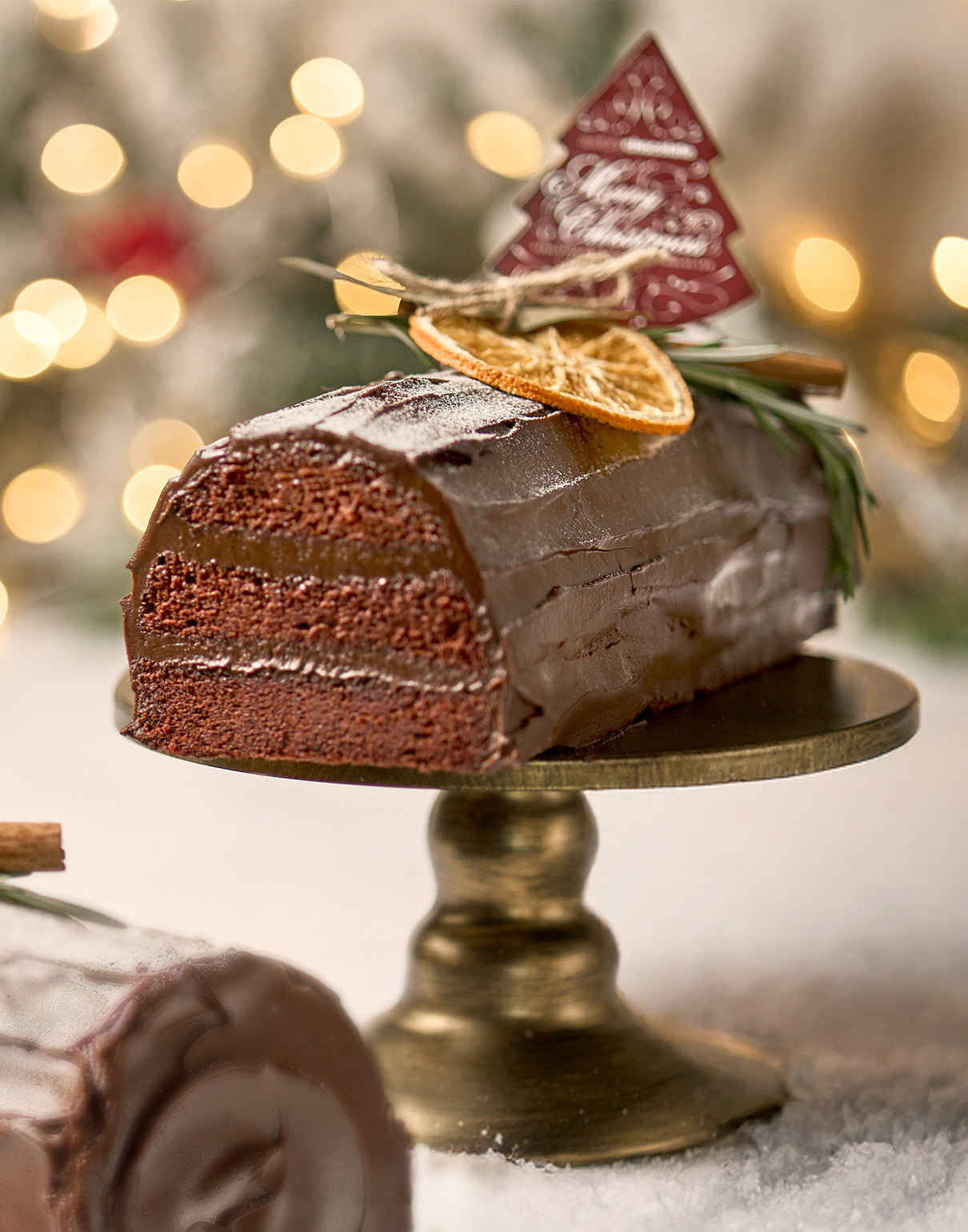 Original All Chocolate Christmas Log Cake