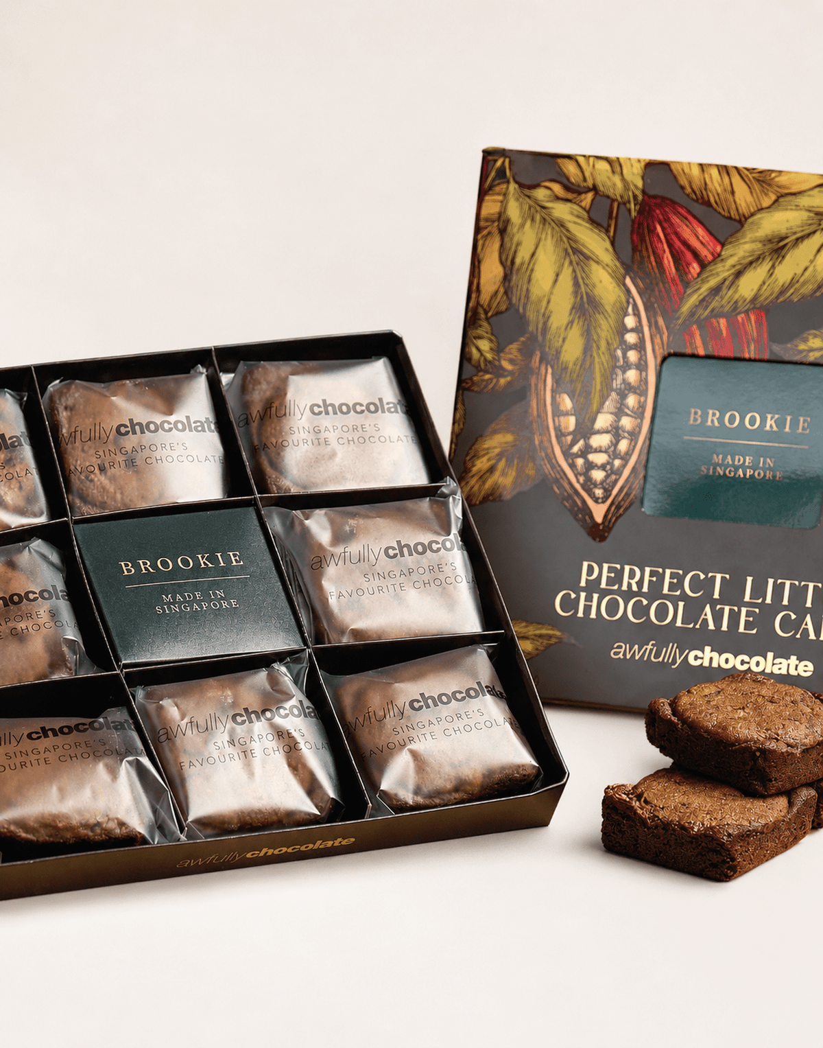 Brookie Perfect Little Chocolate Cakes - Awfully Chocolate