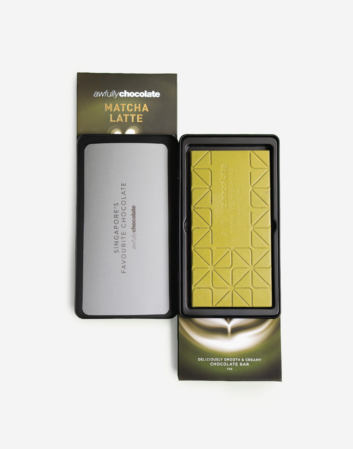 Matcha Latte Chocolate Bar - Awfully Chocolate