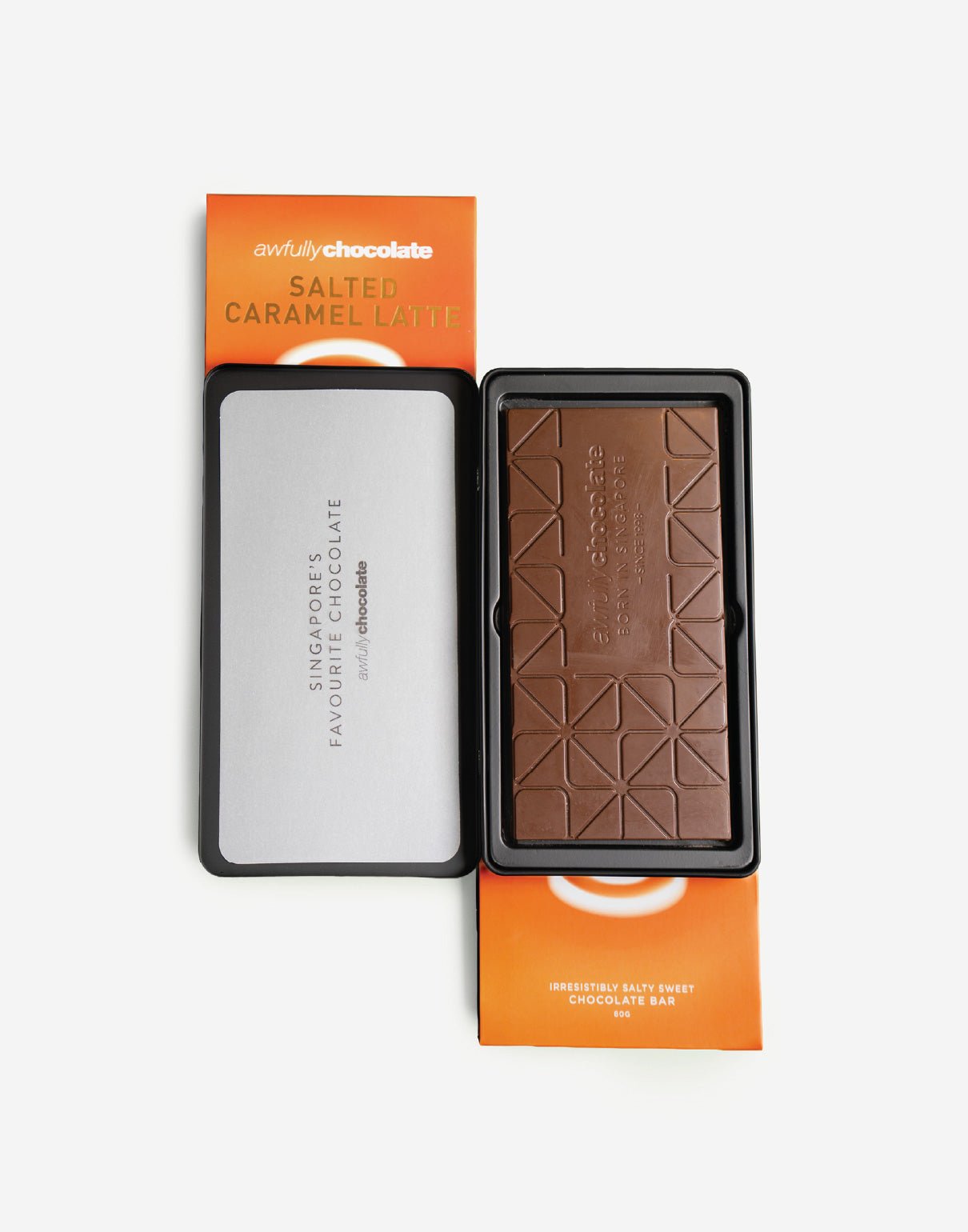 Salted Caramel Latte Chocolate Bar - Awfully Chocolate