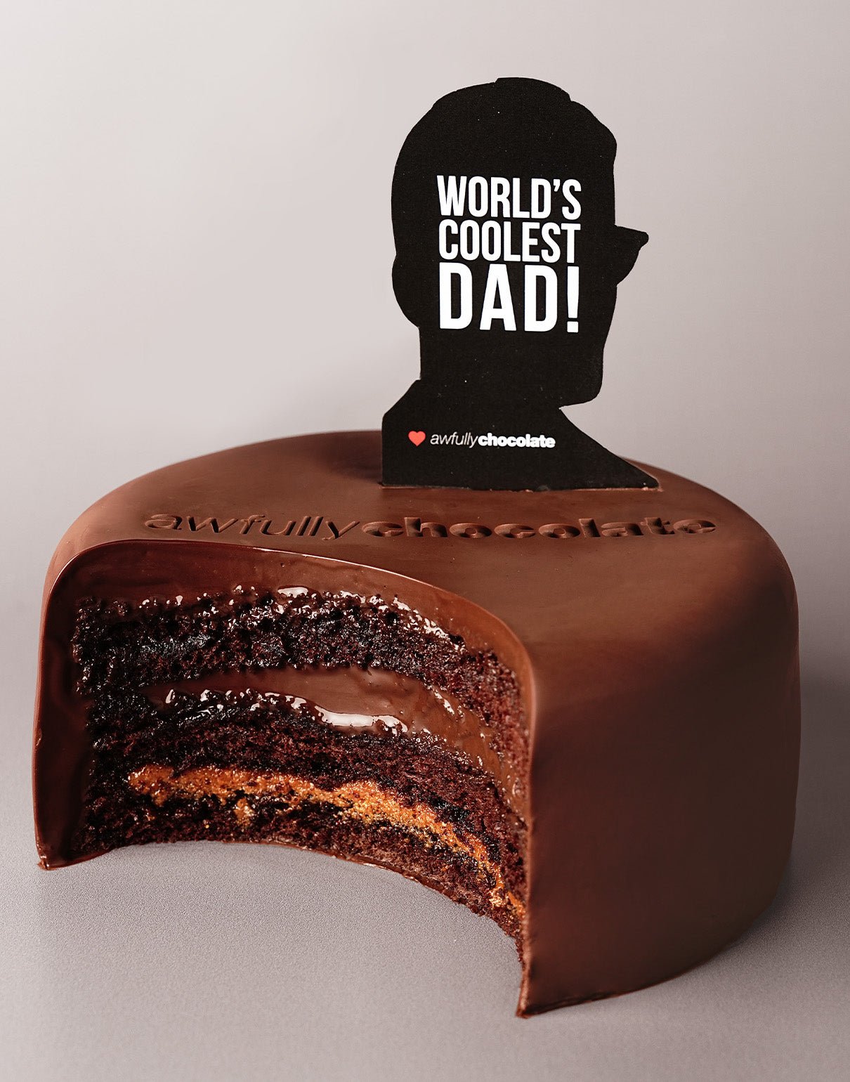 The Very Dark Chocolate Cake for Dad - Awfully Chocolate